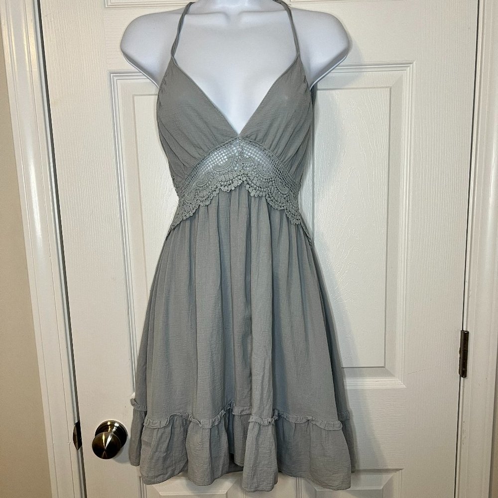 Embroidered Linen Summer Dress